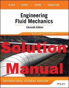 حل تمرین مهندسی سیالات مهندسیElger و LeBret