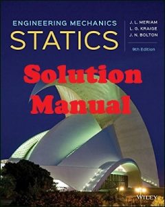 حل المسائل کتاب استاتیک مریام ویرایش نهم