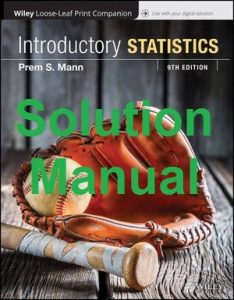 حل المسائل آمار مقدماتی Prem Mann