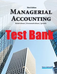 دانلود تست بانک حسابداری مدیریتی Balakrishnan